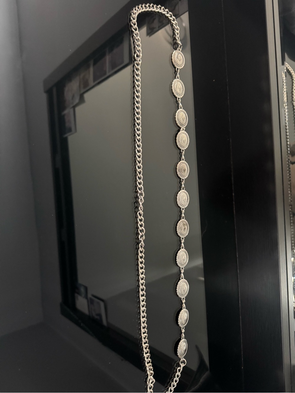 Silver Link Belt with Medallion Accents Ardene